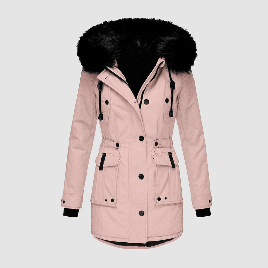 Women’s Waterproof Winter Jacket | Double Quilted & Lined Hood | Breathable Textile Blend | Wind and Water Repellent