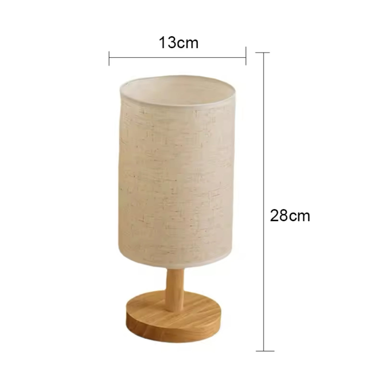 Liora — Wood and Linen Table Lamp with Adjustable LED Lighting