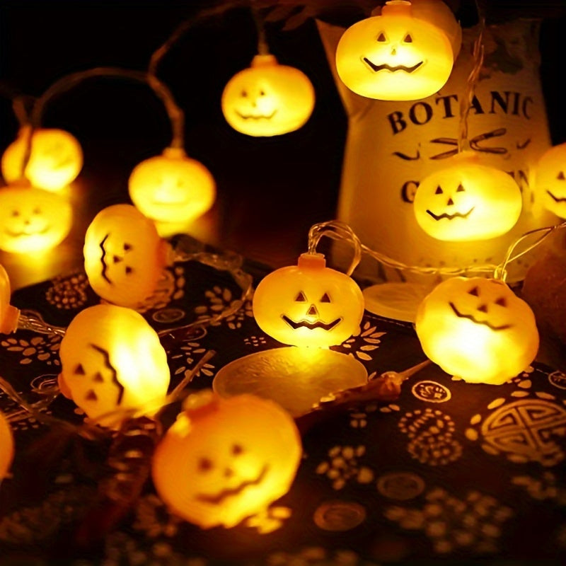 Battery Operated LED Pumpkin String Lights for Halloween Decor