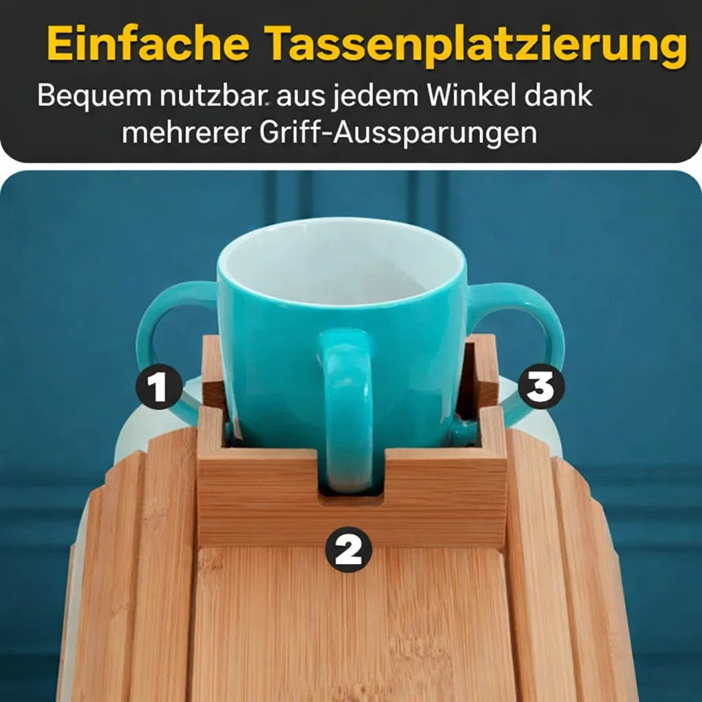 Eco-Friendly Bamboo Tray for Sofa - Cup and Snack Holder