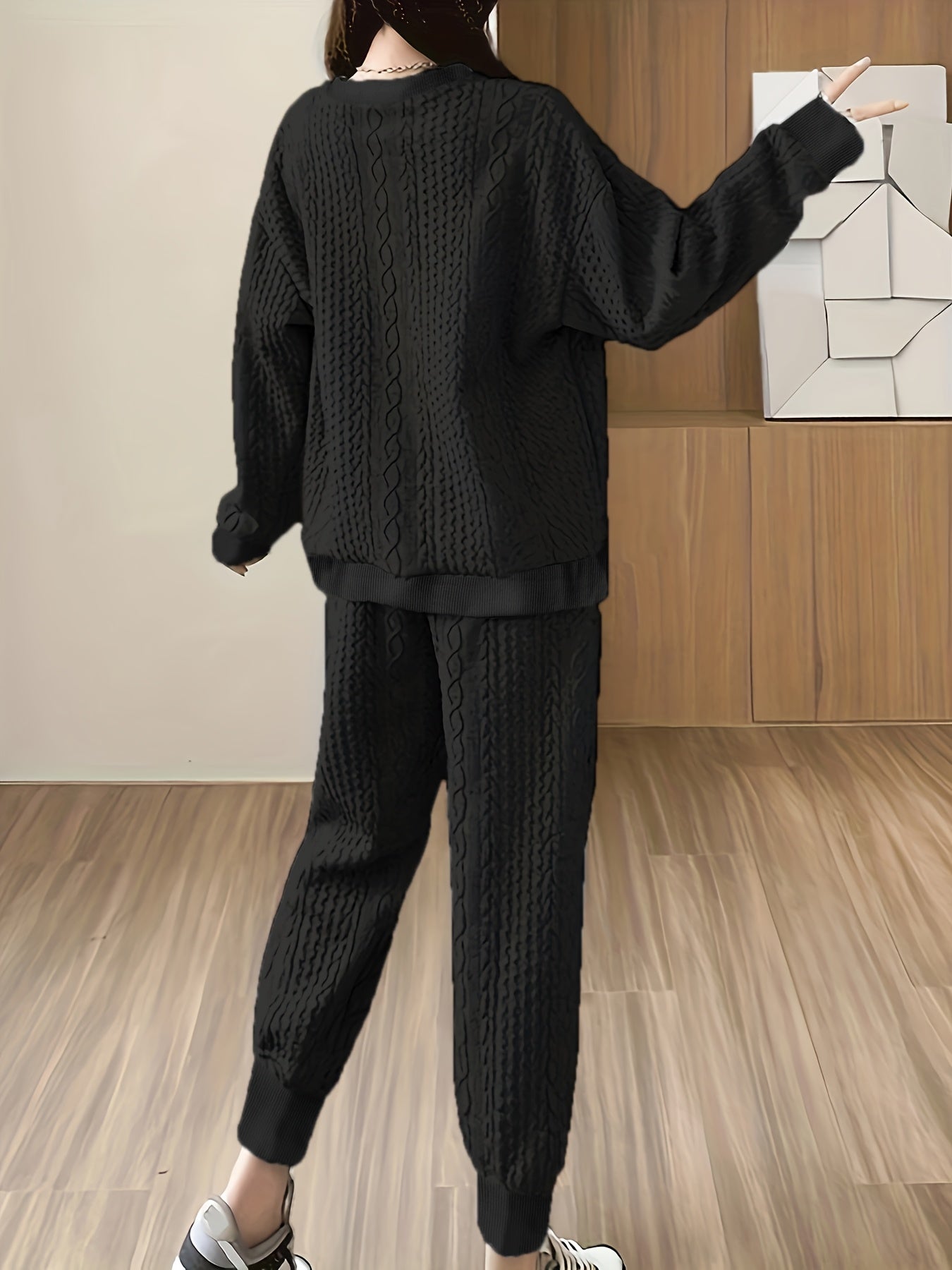 Crew Neck Sweater | Solid Color | Breathable Comfort | Polyester