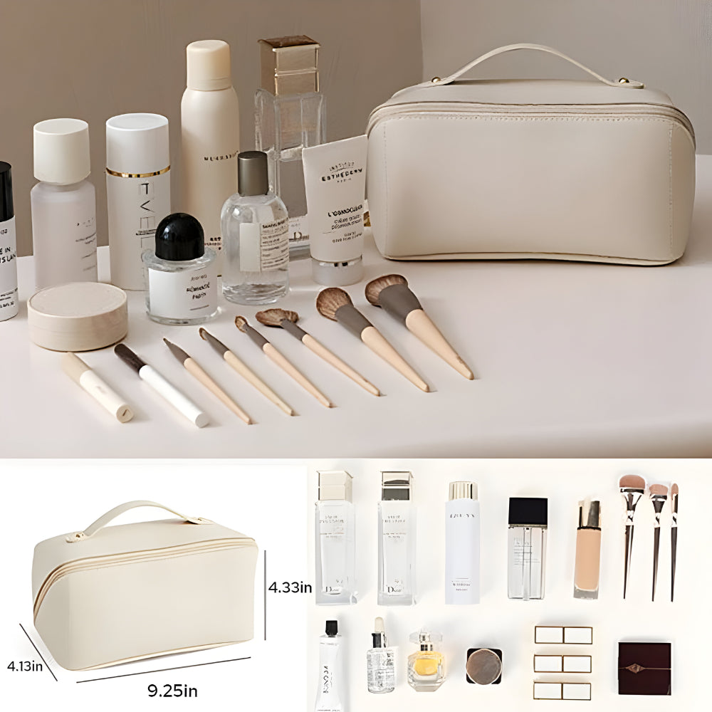 Spacious Travel Cosmetic Organizer with Durable Shell