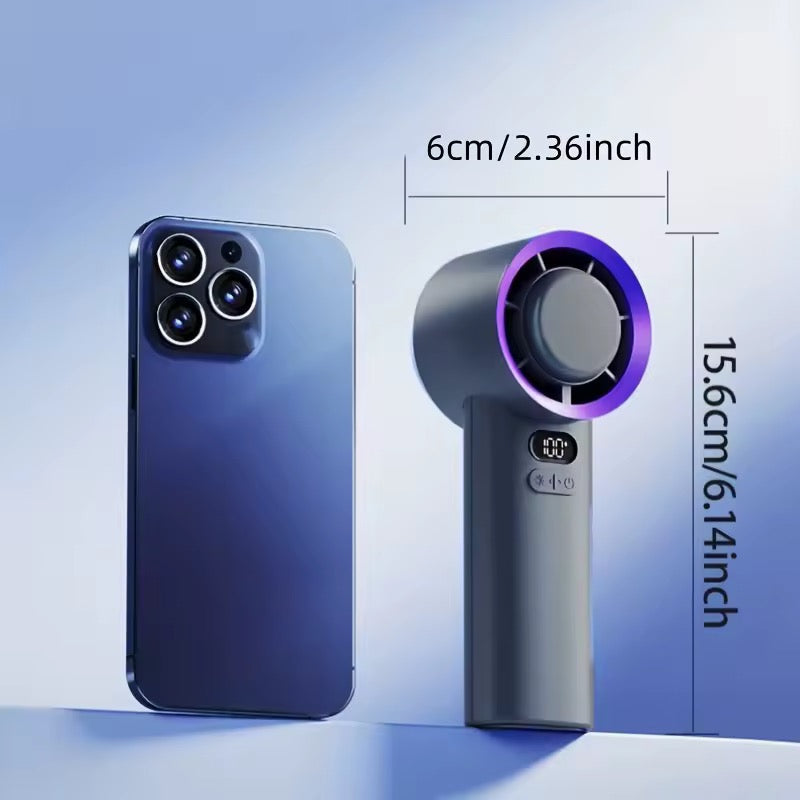 Rechargeable Handheld Fan – Portable with 3 Speed Options & 10-Hour Runtime