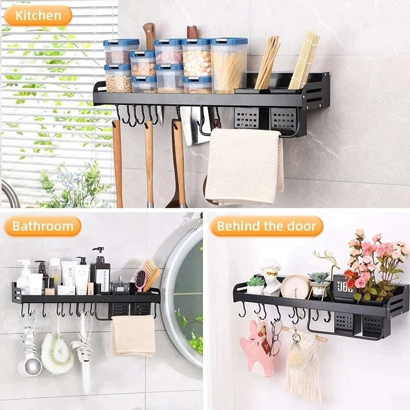 Kitchen Organizer Rack for Wall Mounting – Storage Solution