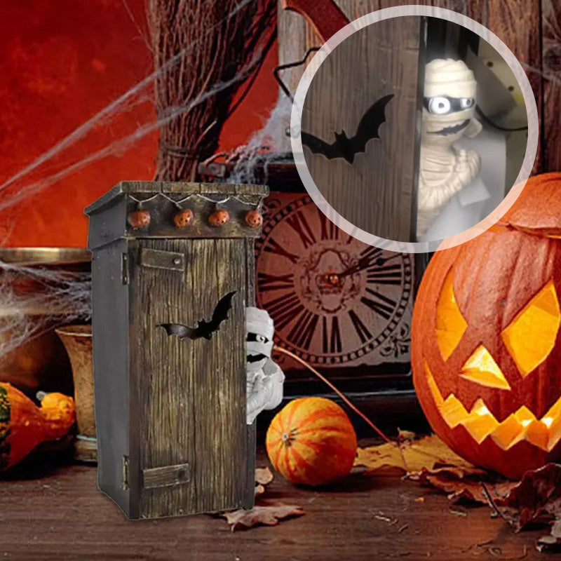 Motion-Activated Talking Mummy Outhouse Halloween Decoration