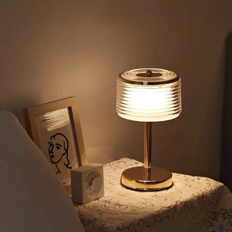 LumaHalo Elegant LED Ring Table Lamp with Ambient Light