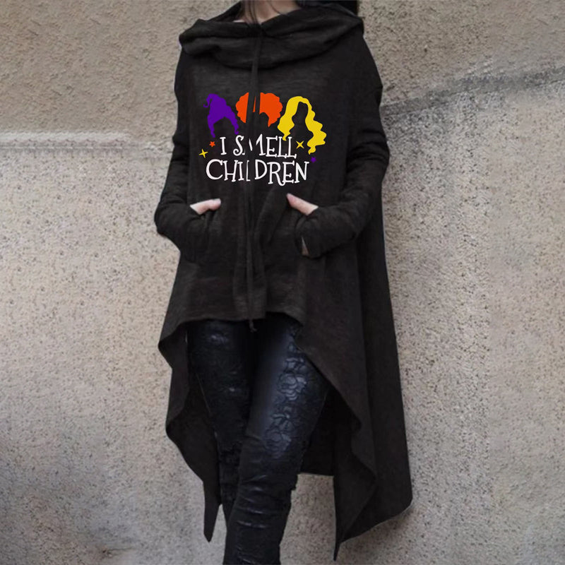 Halloween Printed Hoodie Lightweight Acetate Fabric for Cozy Fall Wear