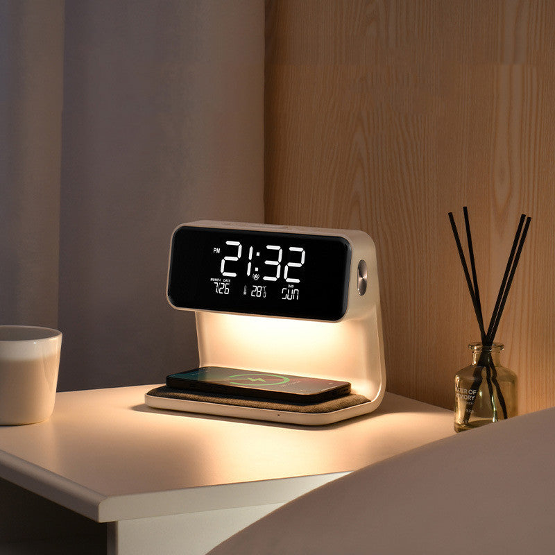 TranquilGlow – 3-in-1 Smart Bedside Lamp with Charger & Clock