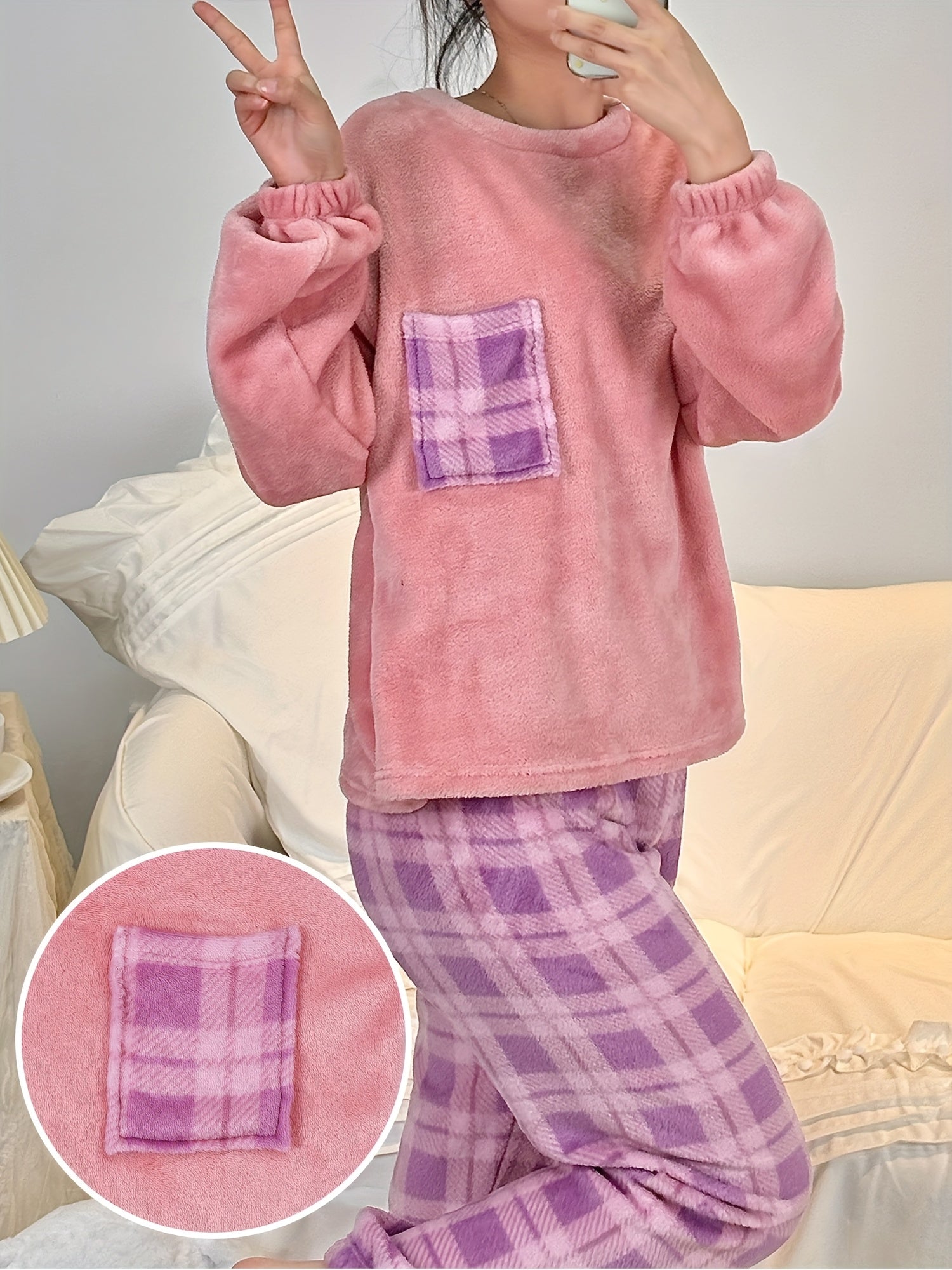 Women’s Pajama Set | Long Sleeve | Soft Cozy Comfort | Polyester