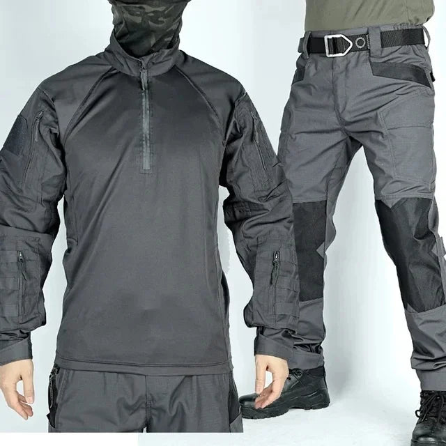 Tactical Clothing Set | Weather-Resistant Fabric & Ergonomic Design | Multiple Pockets & Reinforced Knees | Comfortable Fit for All Seasons