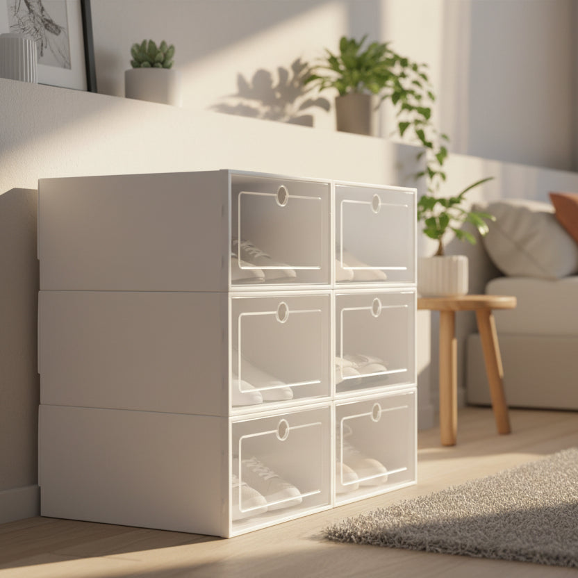 Transparent Stacking Shoe Organizer for Effortless Storage