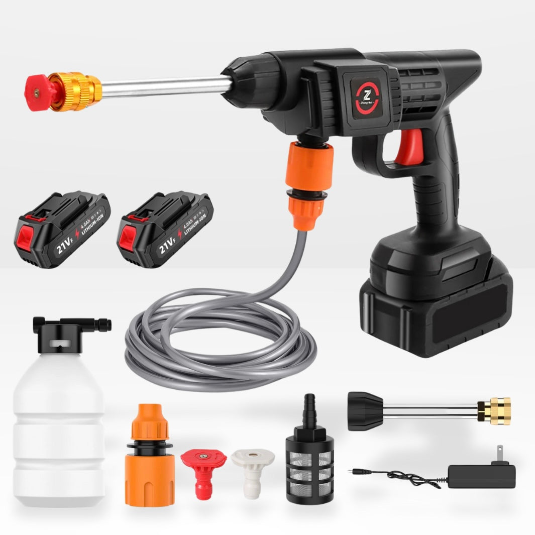 Portable Pressure Washer - 50 Bar, 21V 10000mAh, 10m Spray Range, 60 Min Runtime for Car and Patio