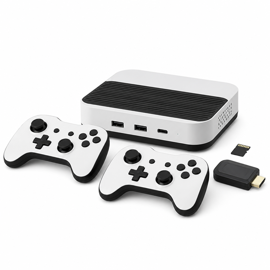 Retro Gaming Console — 64GB, Wireless Controllers