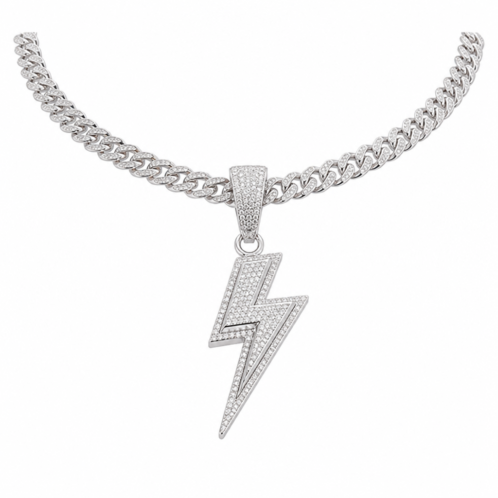 Cuban Link Chain Necklace with Pendant