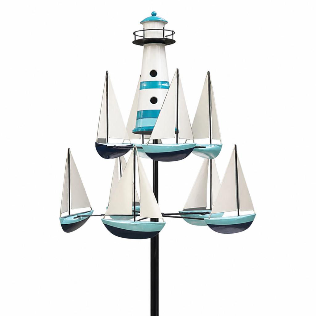 Metal Garden Wind Spinner — 38 in