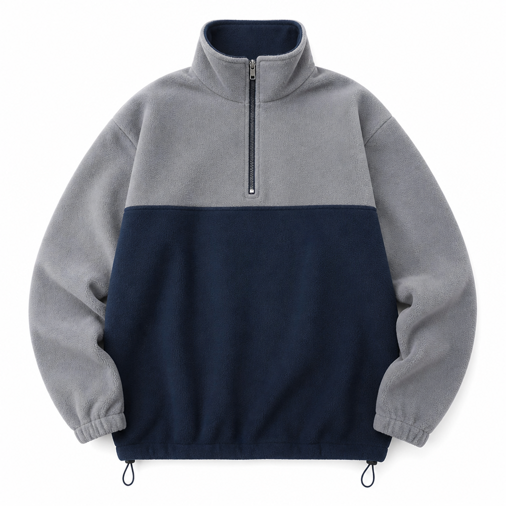 Men's Half-Zip Knit Sweater — High Collar
