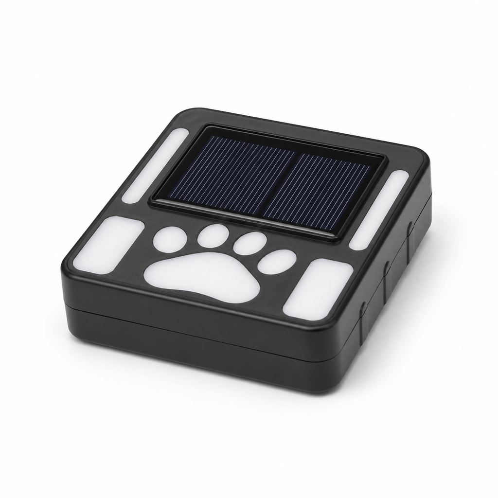 Solar Pathway Light with Paw-Print Pattern