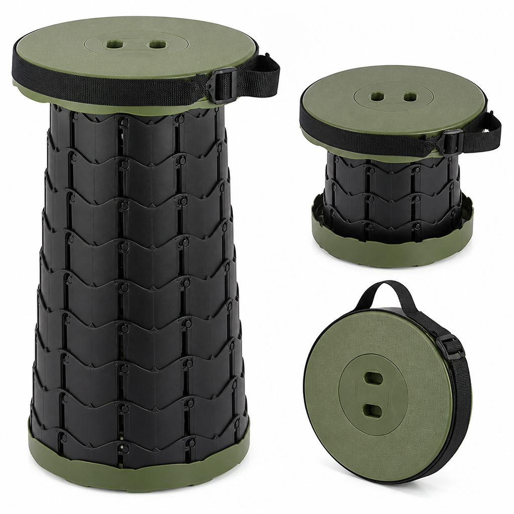 Lightweight Foldable Hiking Stool — Adjustable Height