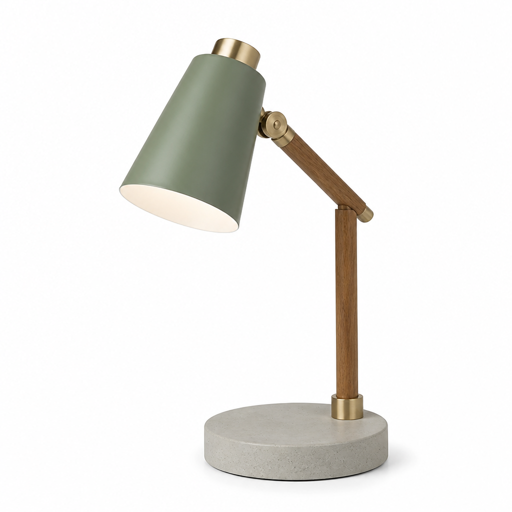 Adjustable Wood Desk Lamp