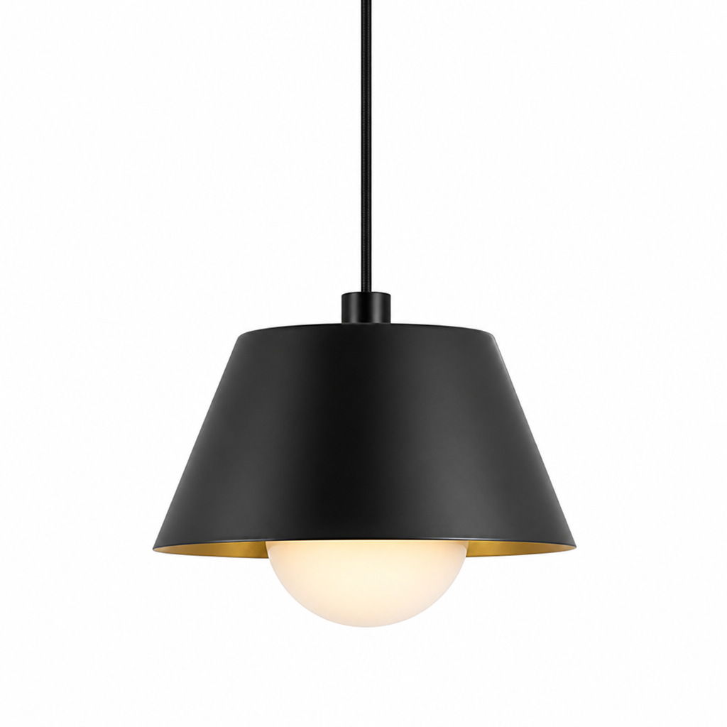 Double-Sphere Pendant Light — Adjustable Height