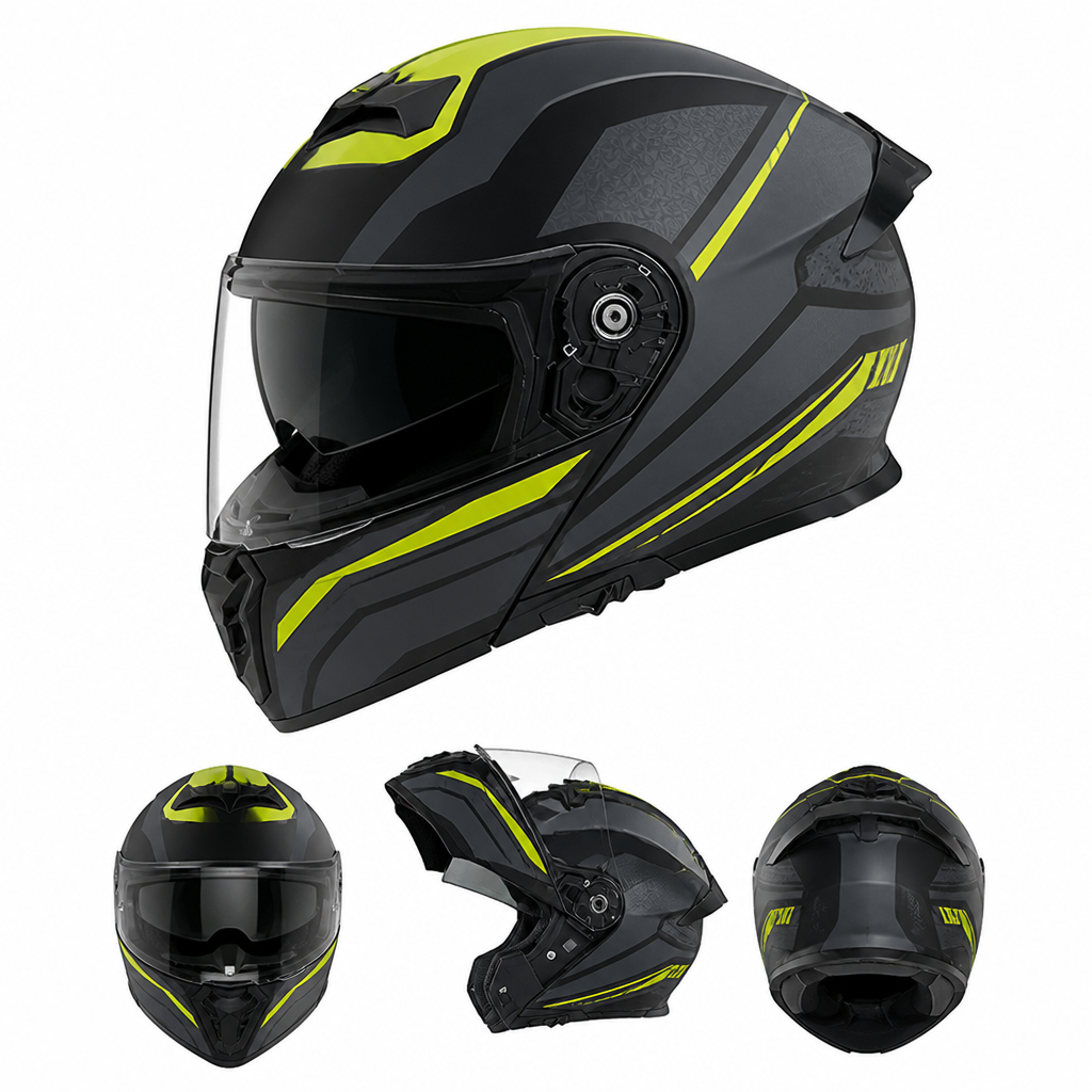Motorcycle Helmet with Dual Visors