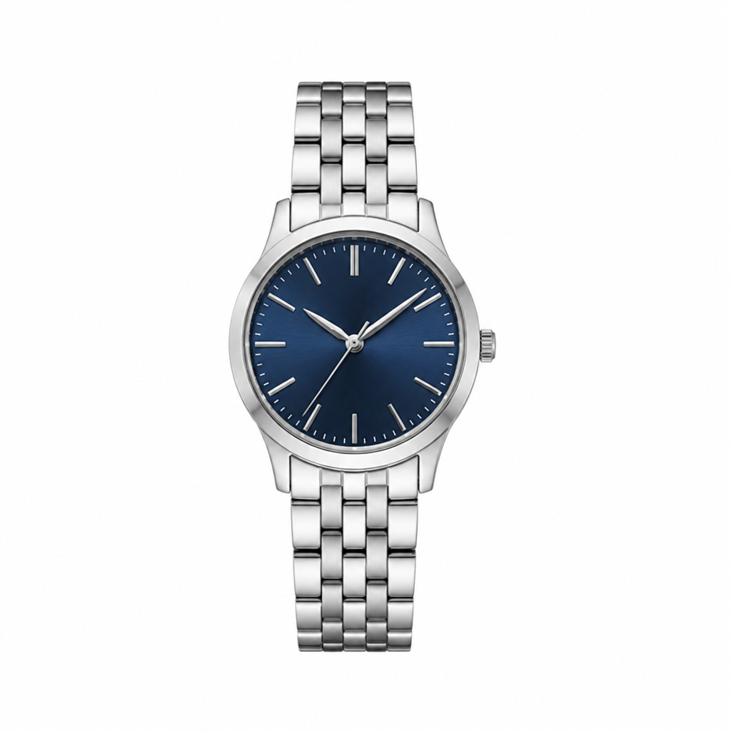 Analog Stainless Steel Wristwatch — 40mm, 30M