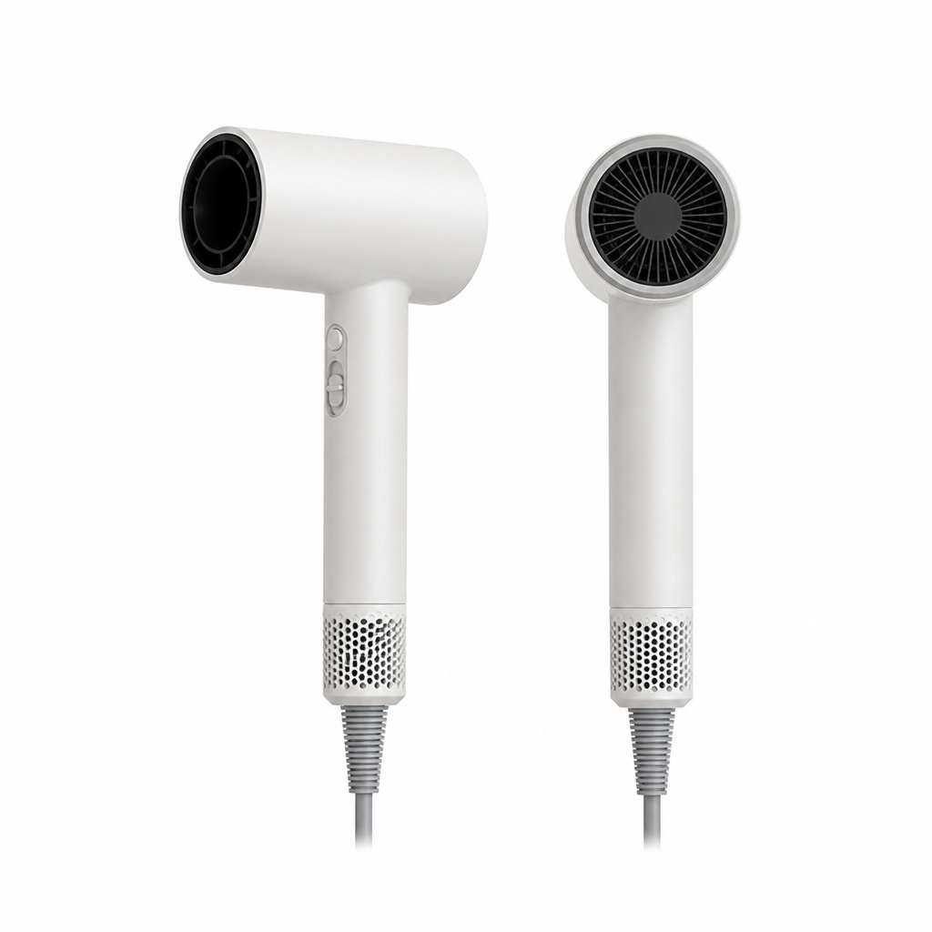 Professional Hair Dryer with Magnetic Nozzles and Diffuser