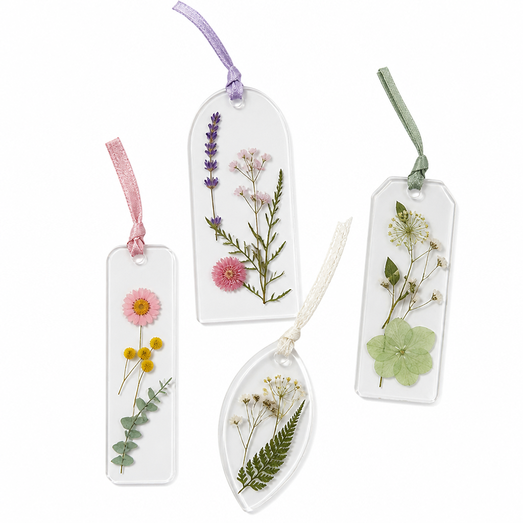Pressed Flower Bookmark Set — Multicolor