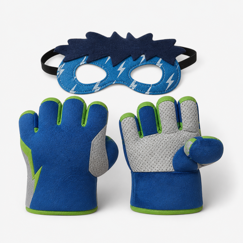 Kids Costume Mask and Gloves Set — Plush