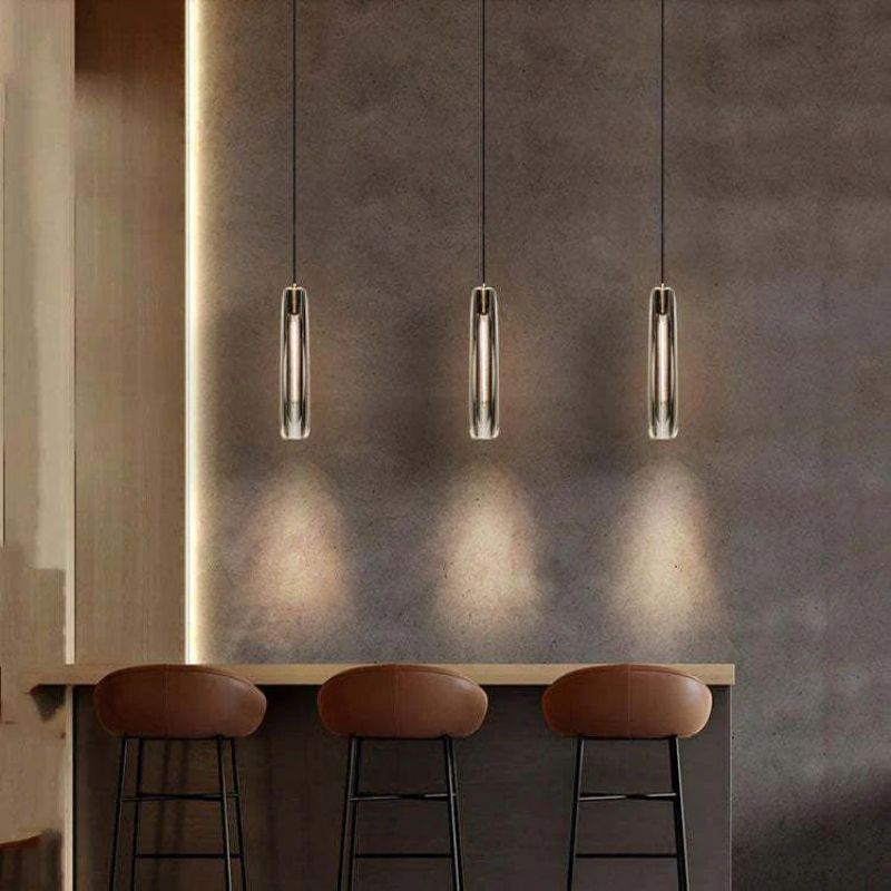 Lioren — Crystal Pendant Light with Adjustable Brass Finish