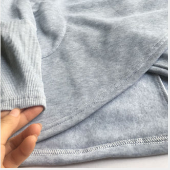 Women’s Draped Knit Hoodie | Asymmetric Hem & Modern Flair | Soft Fabric | Comfortable Fit