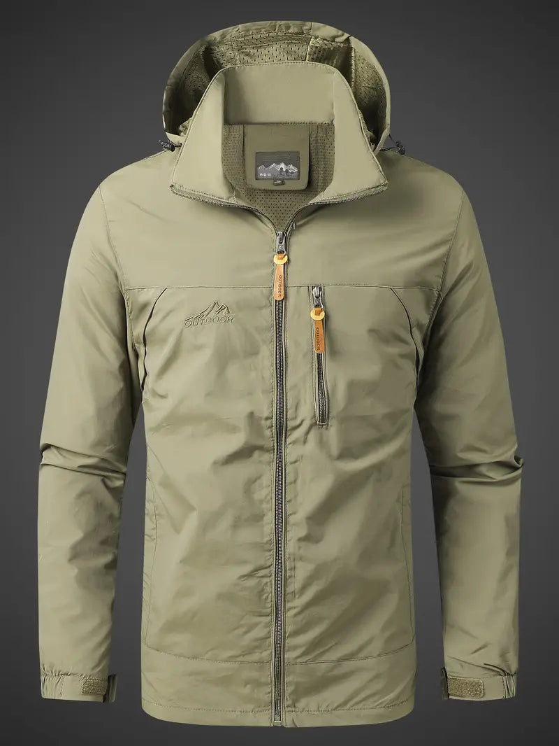 Men's Outdoor Jacket | Water- and Windproof Hooded Design | Durable Weather-Resistant Shell | Comfortable Fit for All Seasons