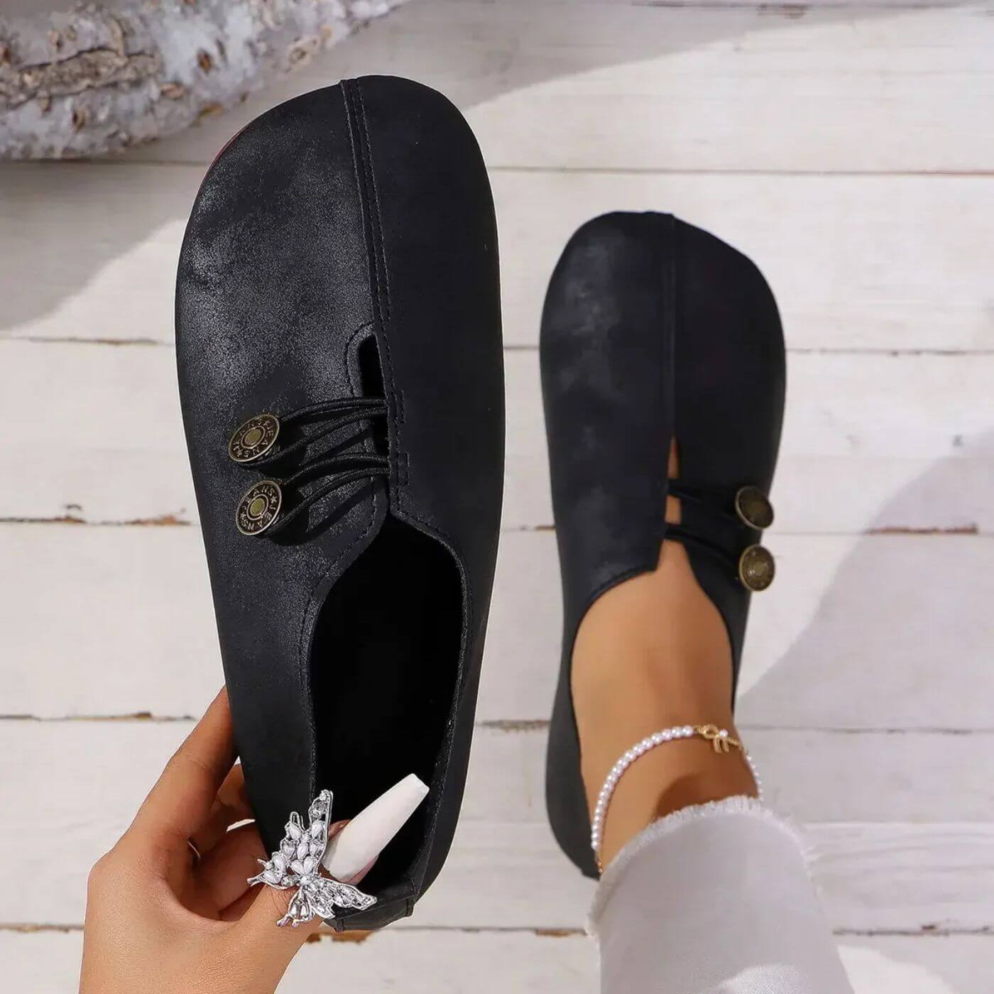 Women's Orthopedic Slip-On Loafers | Toggle Closure & Cut-Out Vamp | Lightweight Design | Comfortable Fit