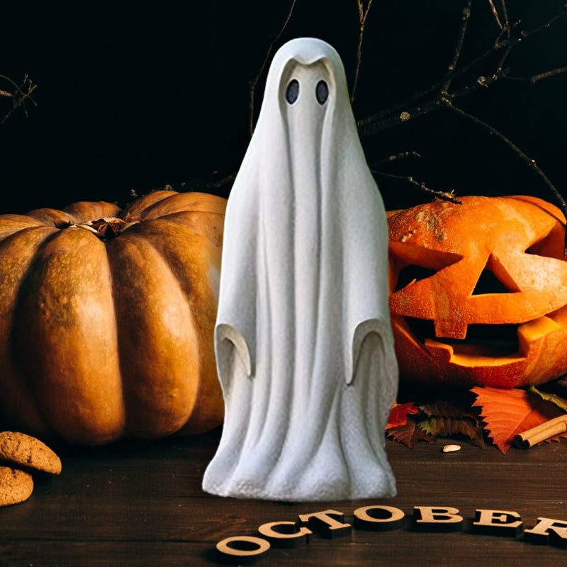 Cute Halloween Ghost Ornament Resin Decor for Spooky Seasonal Display