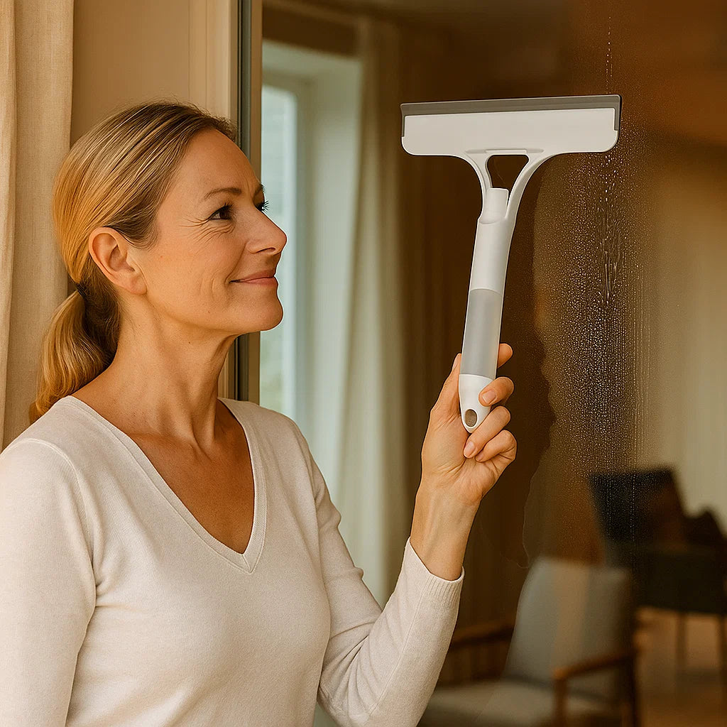 Multi-Function Window Cleaner with Spray – Streak-Free Finish