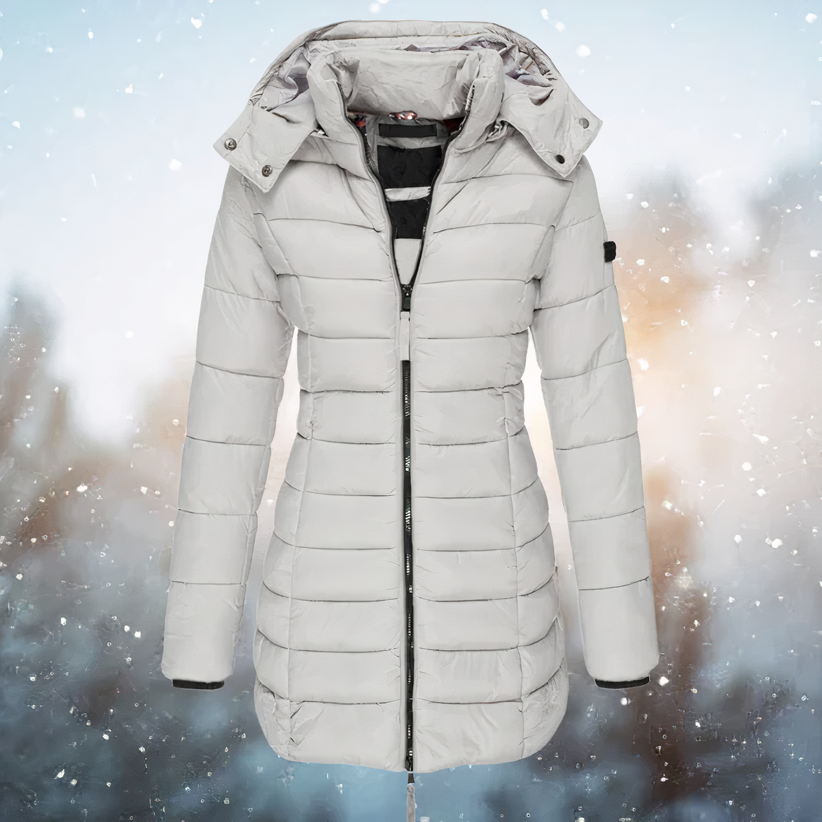 Women’s Hooded Winter Coat | Mid-Length Insulated Parka | Quilted Design & Multiple Pockets | Weather Protection