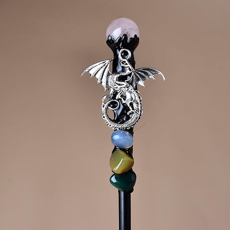 Handcrafted Crystal Witch Wand Halloween Costume Accessory