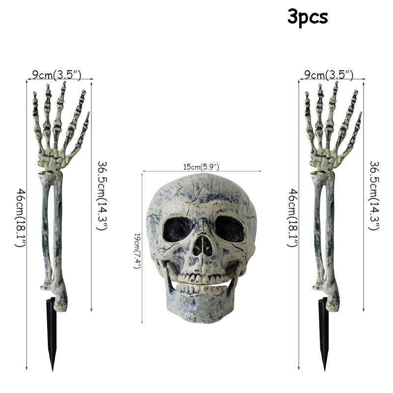 Halloween Skull Decoration Resin Prop for Spooky Indoor Outdoor Decor