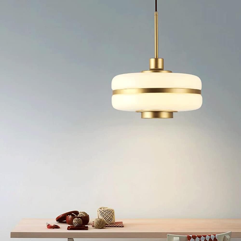 Elegant Glass and Metal Pendant Light with Warm LED Embrace