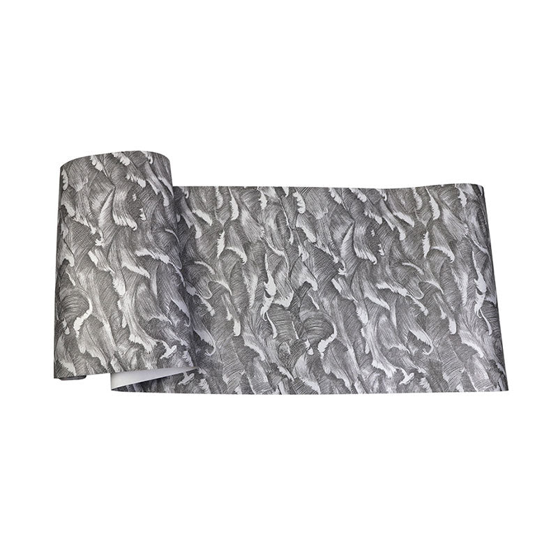 Abstract Wave Wallpaper Roll for Taavita Room Decor, Smoke Gray Black-Gray, 33-foot x 20.5-inch