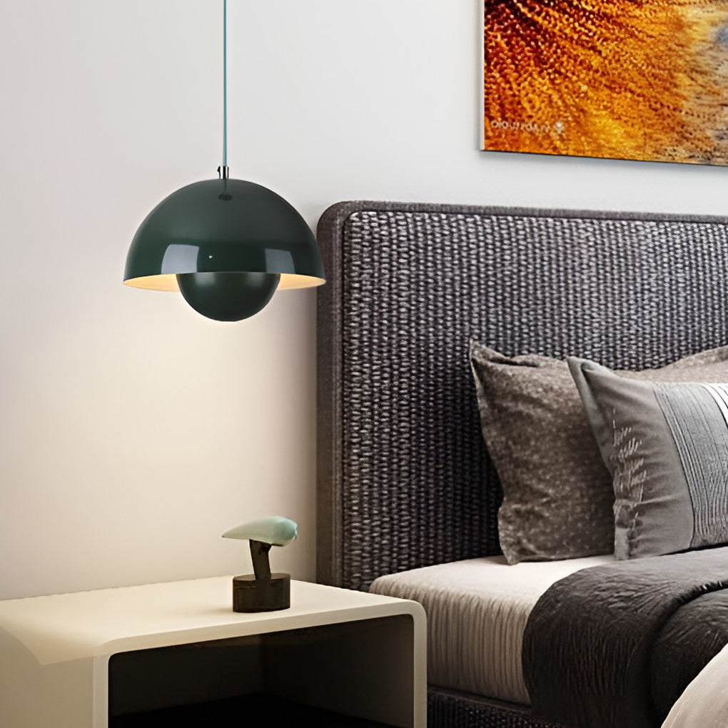 1-Light Nordic Metal Mushroom Flowerpot Pendant Light