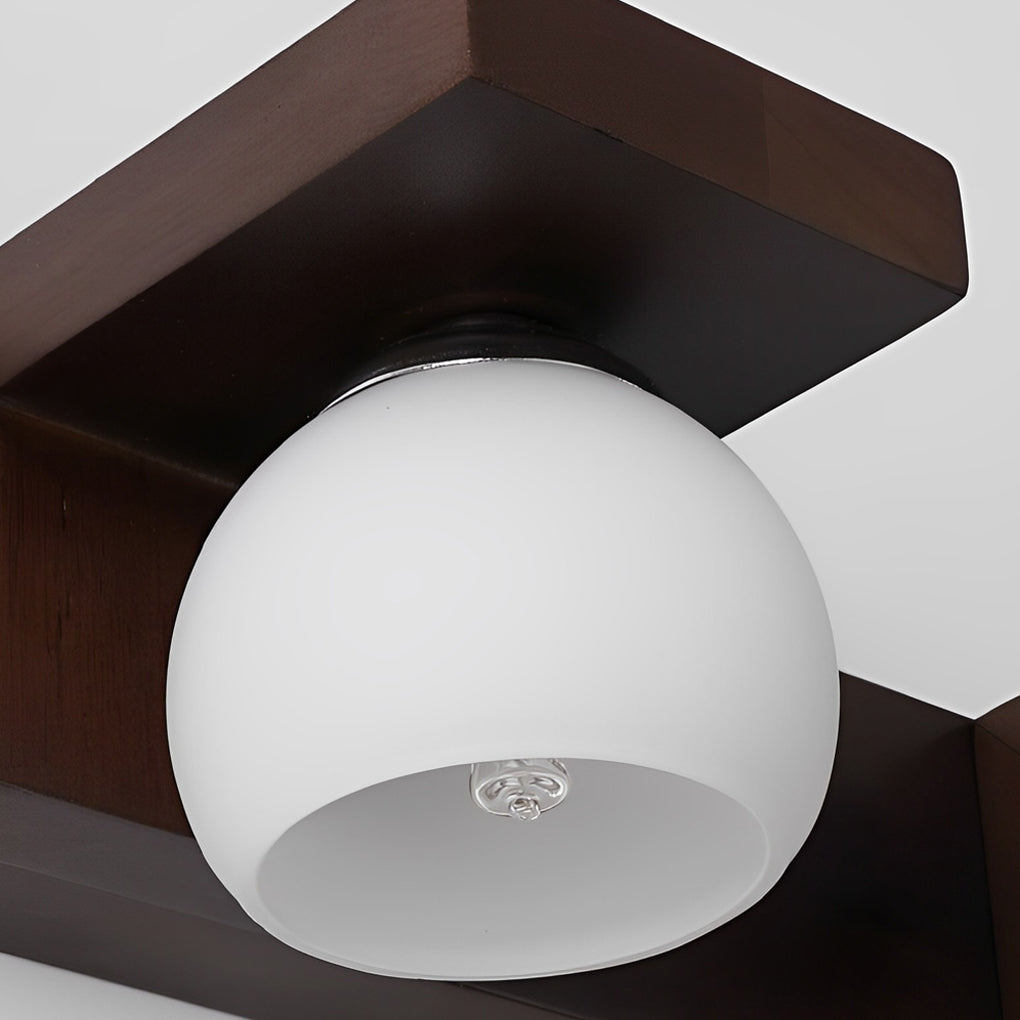 2/3 Light Wood Adjustable Spotlights LED Bathroom Vanity Light Mirror Bath Bar