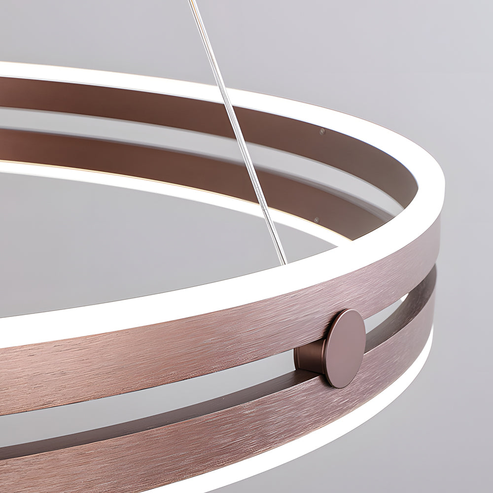 23.6-in Modern Double Wheel Chandelier LED Pendant Light, Taavita