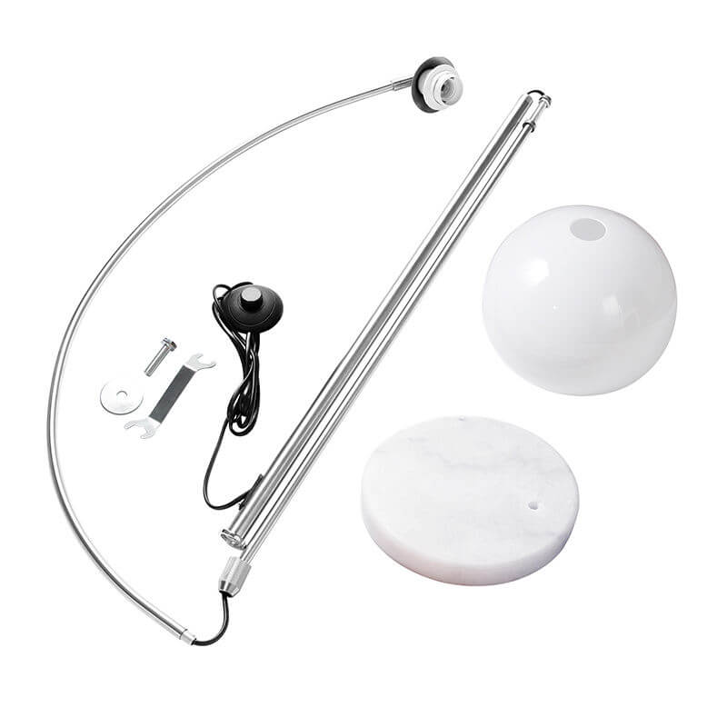 Modern 1-Light Floor Lamp with Fishing Rods Lampshade Made of Acrylic