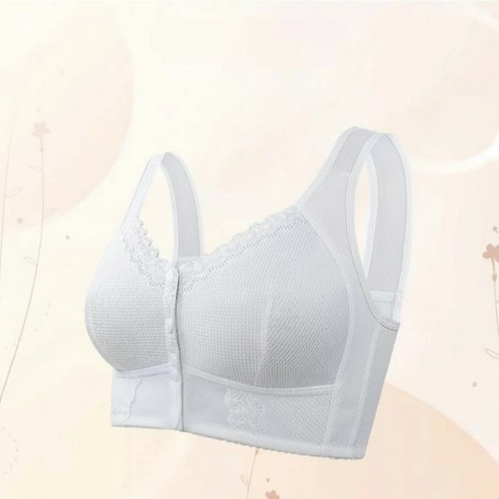 Easy-Fit Cotton Bra with Front Closure for Daily Comfort