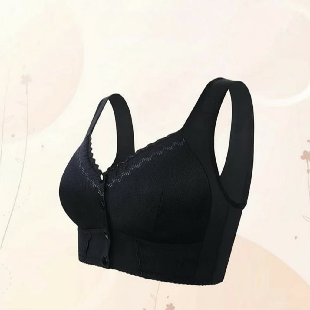 Easy-Fit Cotton Bra with Front Closure for Daily Comfort