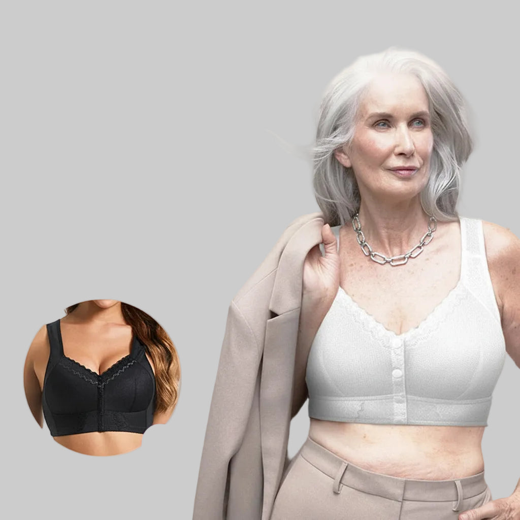 Easy-Fit Cotton Bra with Front Closure for Daily Comfort