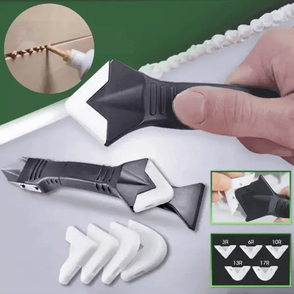 Silicone Caulking Tool - 3-in-1 Caulk Removal Solution