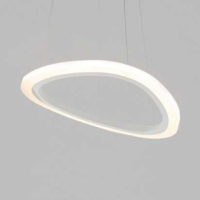 Acrylic Triangle Chandelier Lighting Fixture Modern LED 1/2/3-Head Ceiling Pendant in Warm/White Light 5 White Warm Clearhalo 'Ceiling Lights' 'Chandeliers' 'Modern Chandeliers' 'Modern' Lighting' 113297