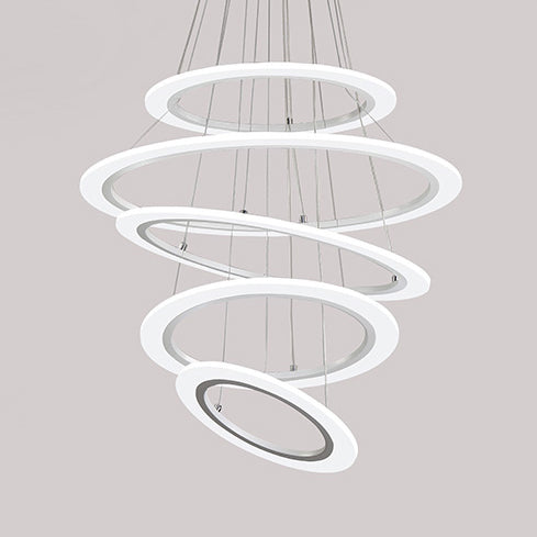 Acrylic Triangle Chandelier Lighting Fixture Modern LED 1/2/3-Head Ceiling Pendant in Warm/White Light Clearhalo 'Ceiling Lights' 'Chandeliers' 'Modern Chandeliers' 'Modern' Lighting' 113291